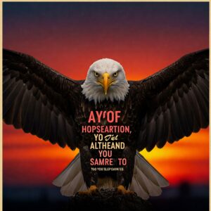 Powerful Eagle Motivational Poster - Inspiring AI Digital Art Print